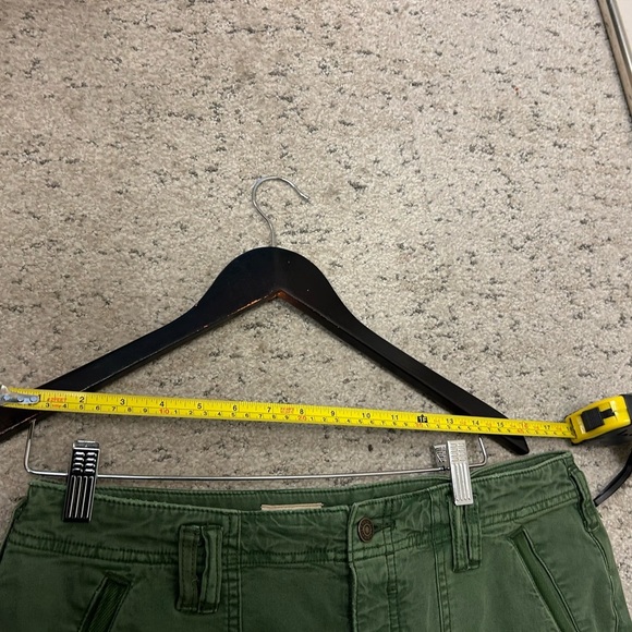Pilcro (Anthropologie) size 31 EUC “distressed frat bootcut/wide Olive Trousers - Picture 6 of 13